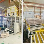 15КГ Дрвени пелет вагање пуњење врећа Линија за палетизацију је спремна за испоруку