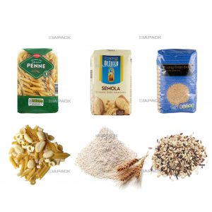 Аутоматско формирање врећа са равним дном за пуњење и етикетирање амбалаже за житарице